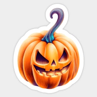 Colorful halloween pumpkin Sticker